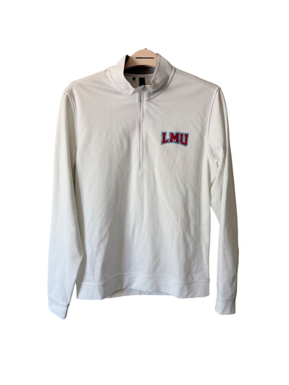 Adidas LMU Loyola Marymount Lions White Quarter-Zip Pullover Sweatshirt S